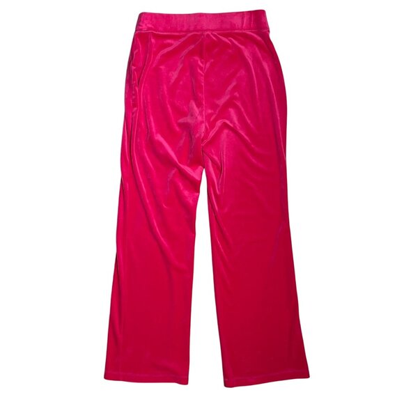 Juicy Couture Pink Velour Pull-On Pants Rhinestone Logo Size Small - Picture 2 of 10